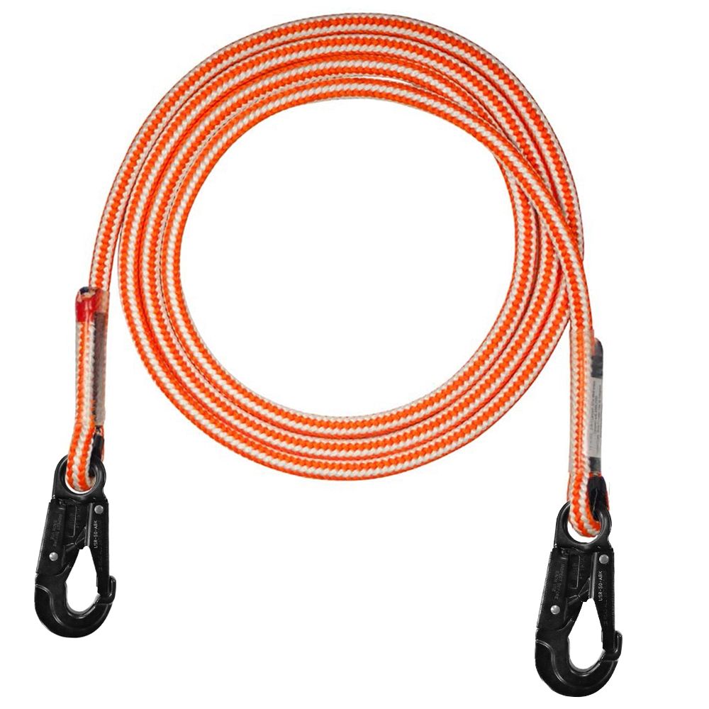 ArborMAX Safety Blue Hi-Vee Positioning Lanyard with Two Aluminum Rope Snaps