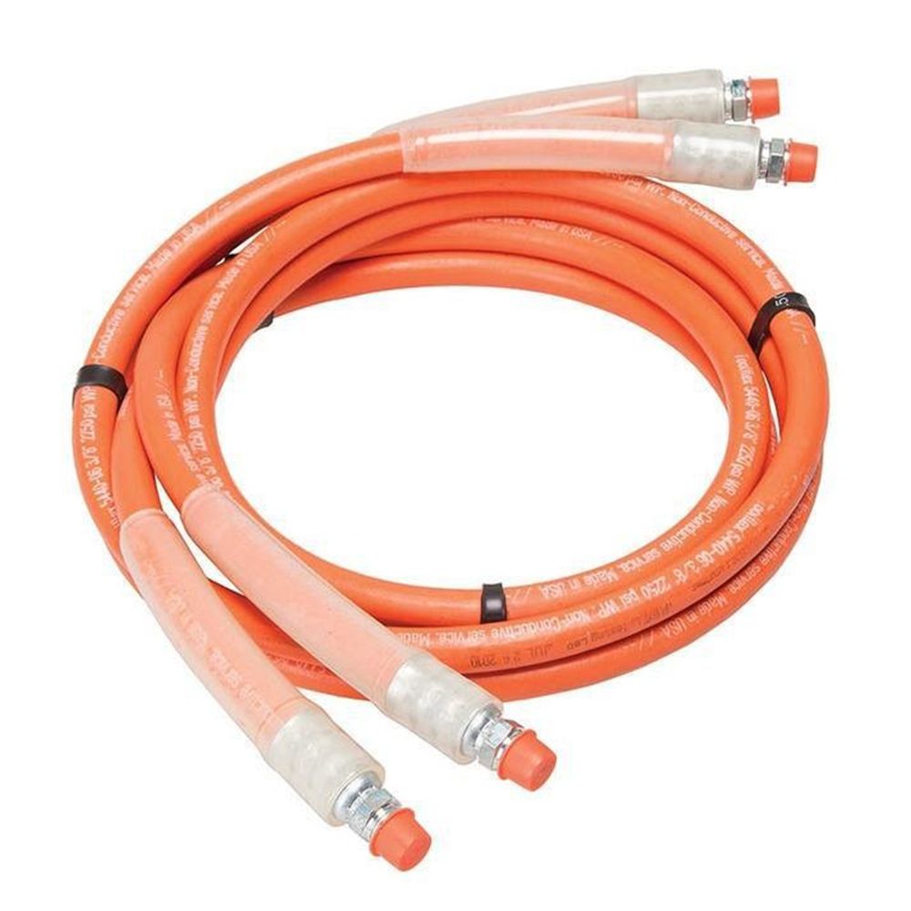 Greenlee Rubber Low Pressure Hose Assembly Non-Conductive (3/8" x  8') Orange