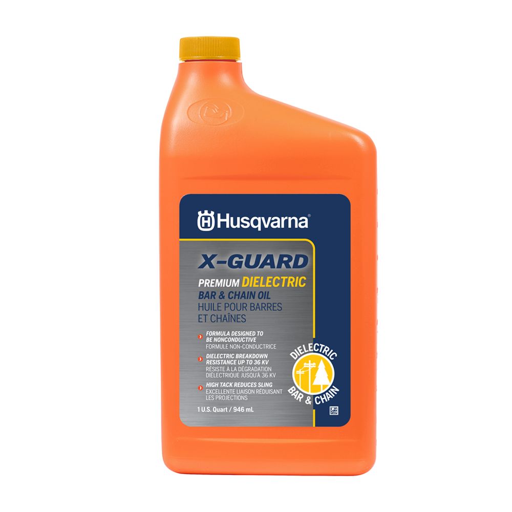 Husqvarna X-Guard Dielectric Bar & Chain Oil (Quart Bottle) Case of 12