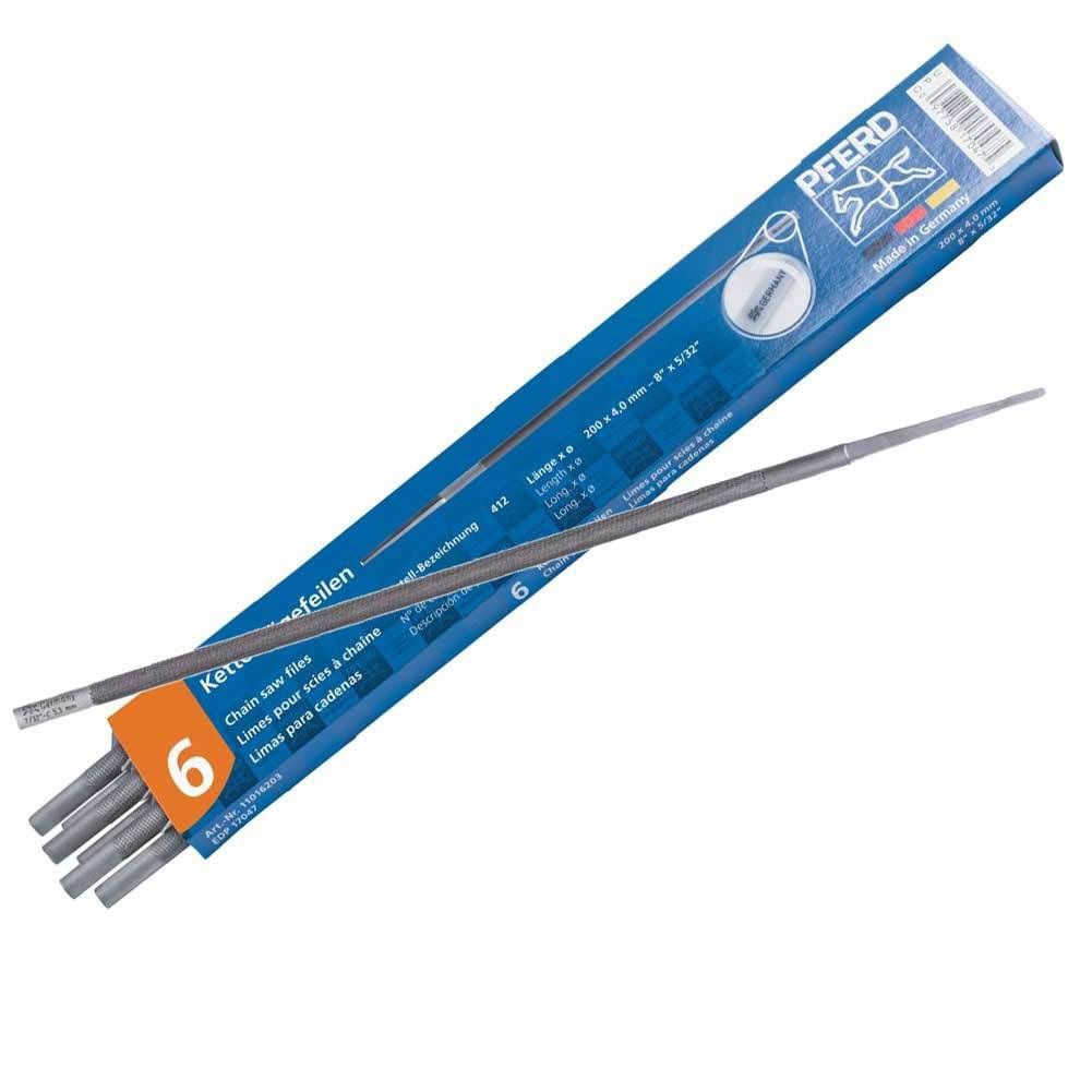 Pferd 8" Classic Cut Round Chainsaw Files (5/32") 6-Pack 17047