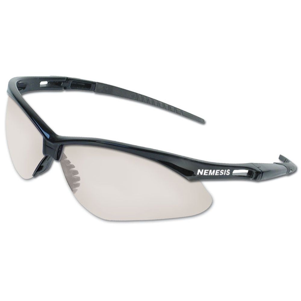 Nemesis Safety Glasses (Black Frame/Clear Hardcoat Lens) 25676 (Dozen)