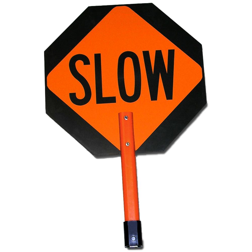 Dicke Safety 24" Slow/Stop Traffic Sign w/Orange ABS Handle