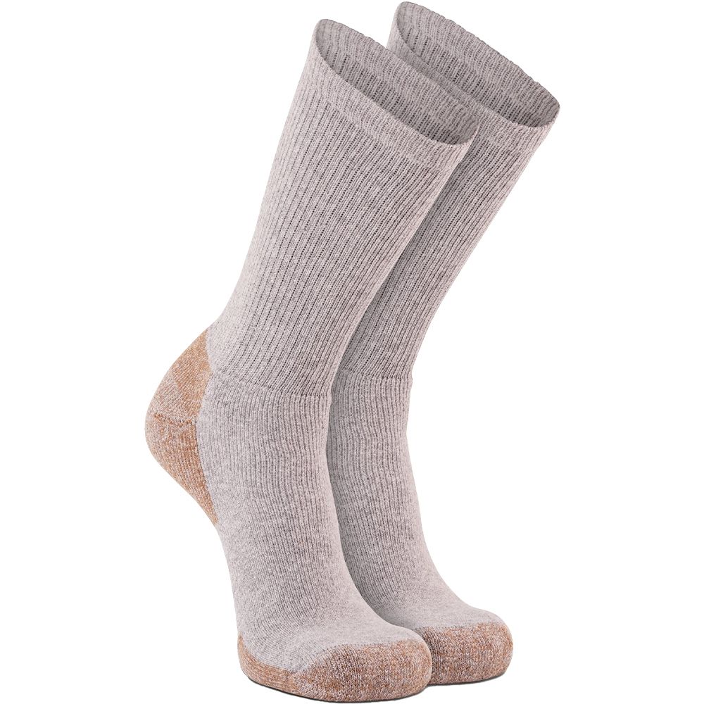 Fox River Medium Weight Cotton Crew Socks Large (Grey) 3 Pack