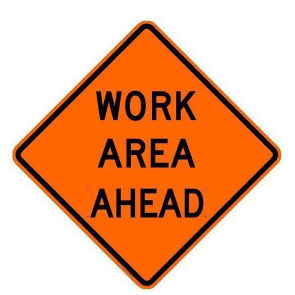 Dicke Safety 36" Roll-Up Safety Sign "Work Area Ahead"
