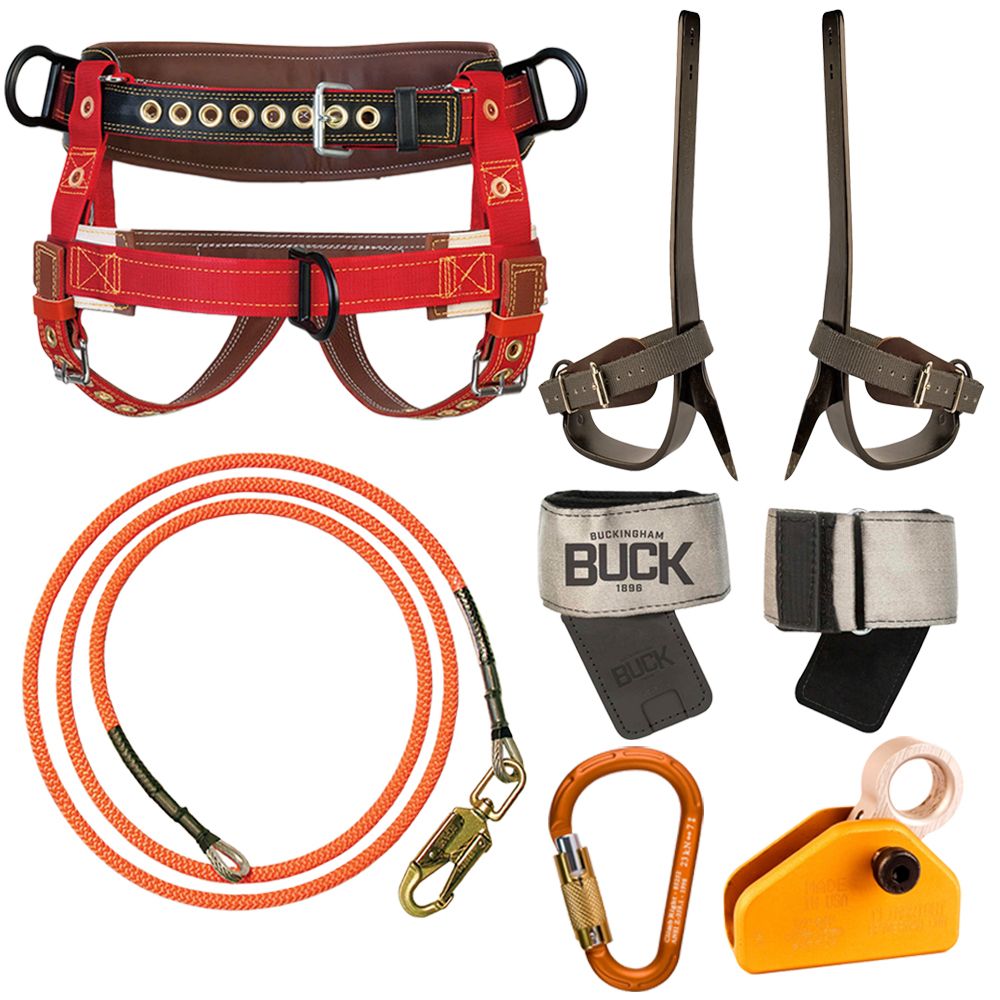 Bailey's Standard Spur Climbing Kit (Large Saddle)