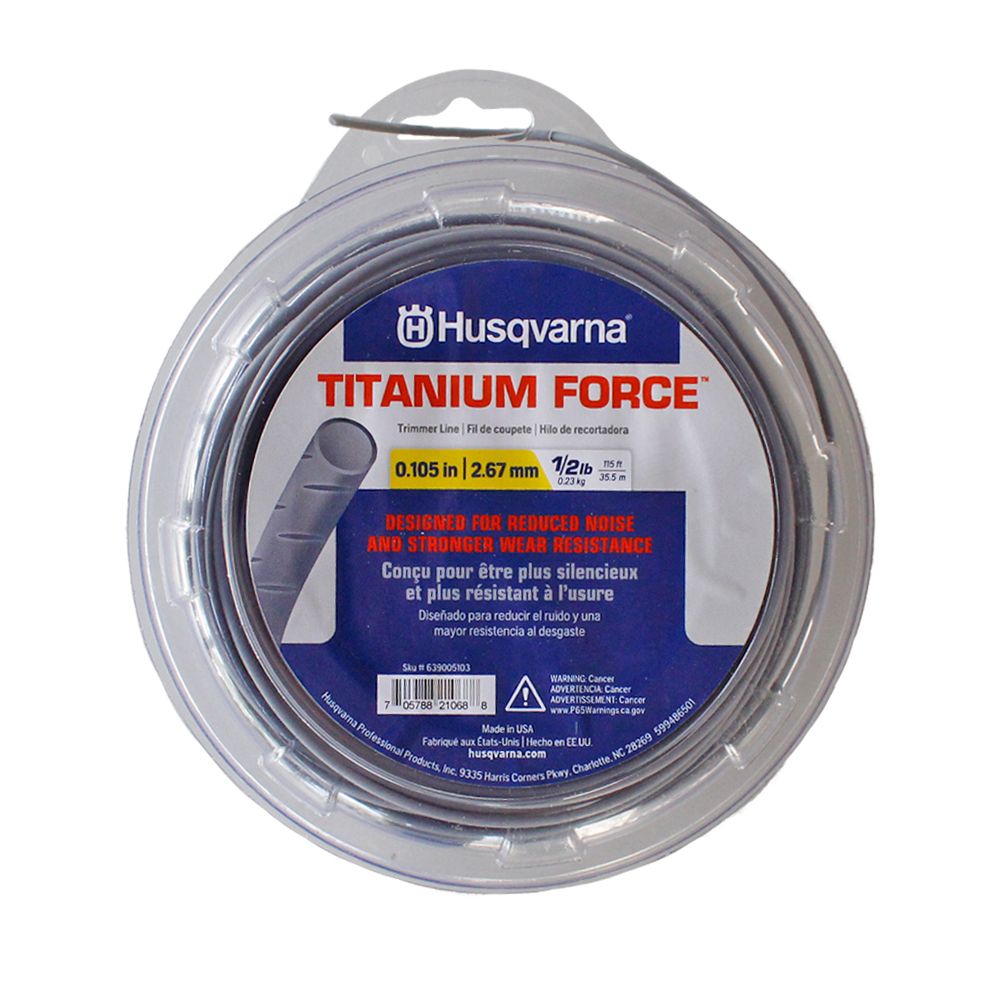Husqvarna Titanium Force Trimmer Line (.105") 1lb Spool 639005103