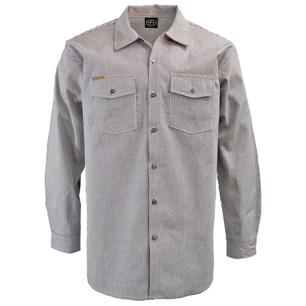 Prison Blues Long Sleeve Button Hickory Shirt - 40311