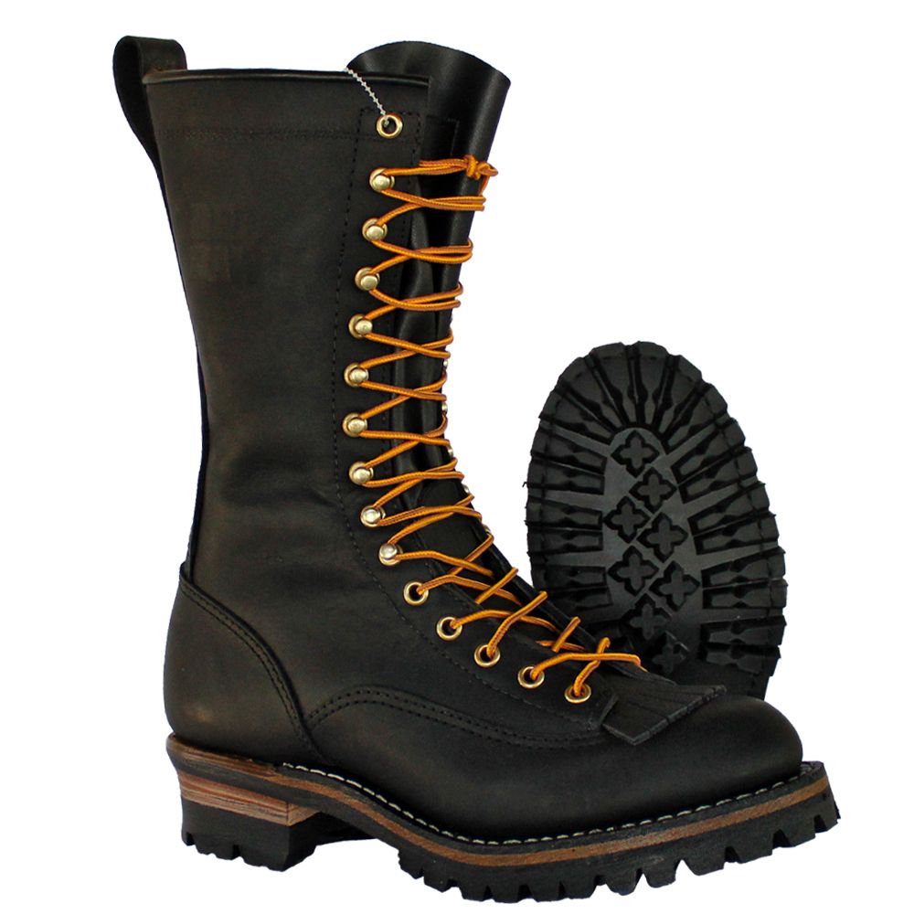 Red Dawg Lace-to-Toe Vibram Boots (Black)