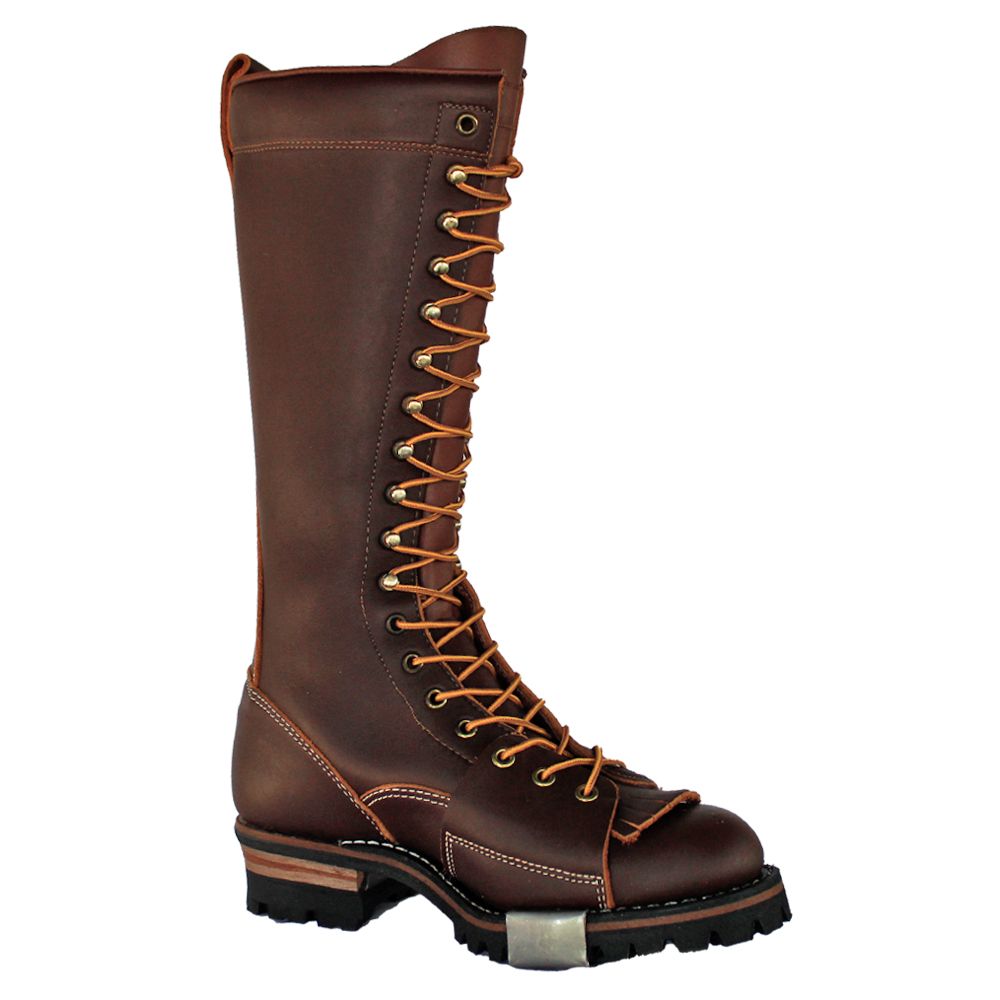 Red Dawg Lace-to-Toe Vibram Climber Boots (Brown)