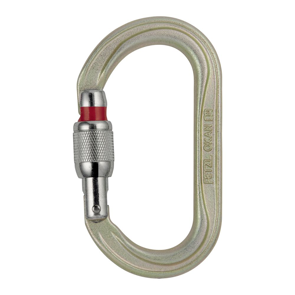 Petzl Oxan Oval Screw-Lock Steel Carabiner (Gold) M72A SL
