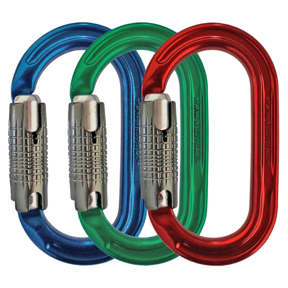 DMM Ultra O Locksafe Aluminum Oval Carabiners (3 Pack) A327-P3