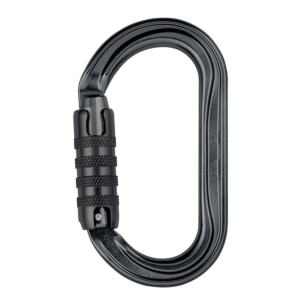 Petzl OK Triact-Lock Aluminum Carabiner (Black) M33 TLN