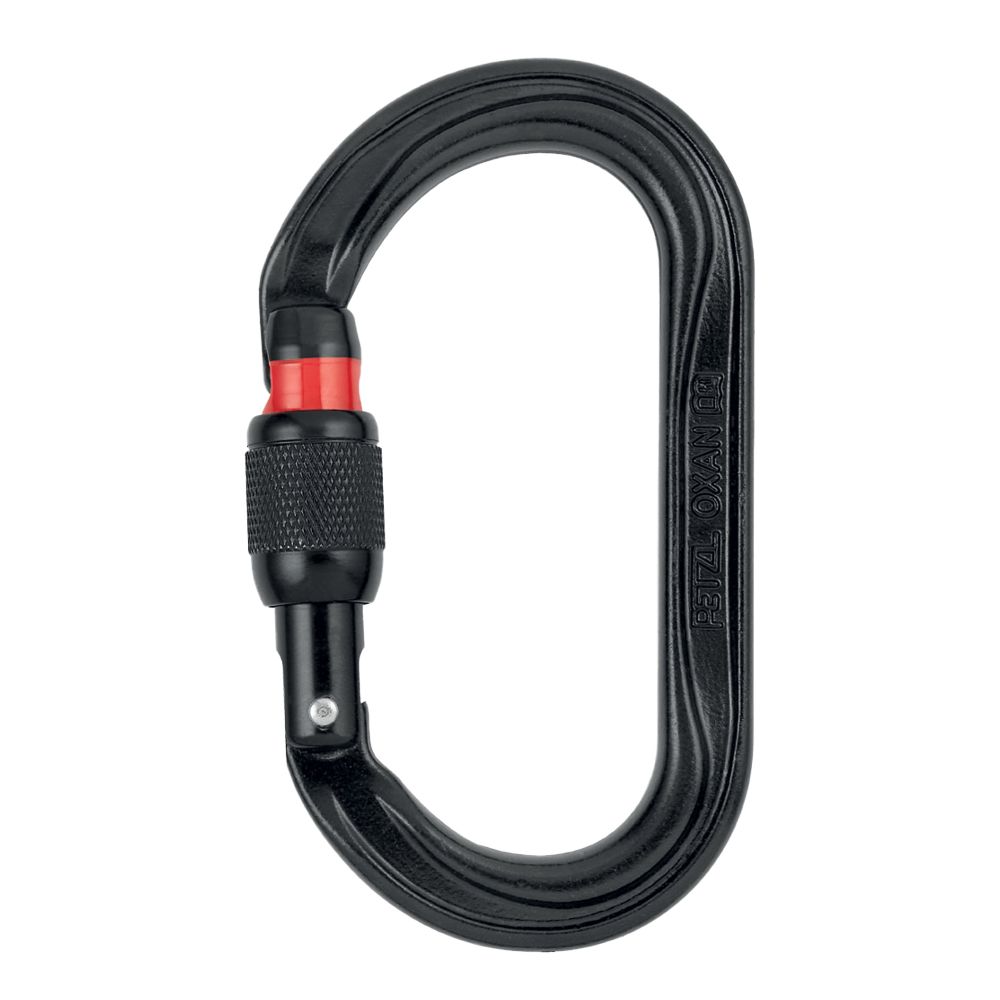 Petzl Oxan Oval Screw-Lock Steel Carabiner (Black) M72A SLN