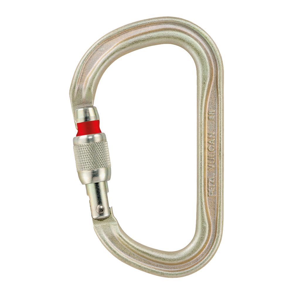 Petzl Vulcan Screw-Lock Steel Carabiner (Gold) M073AA00