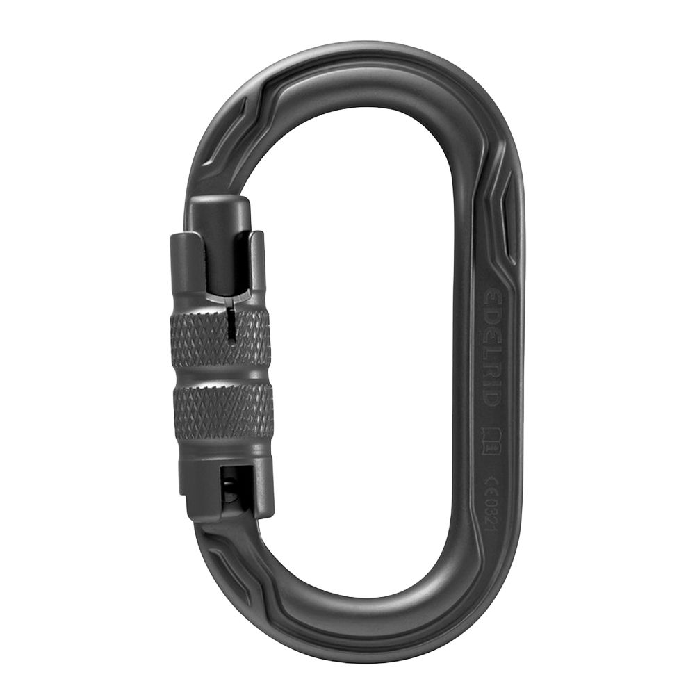 Edelrid Oval Power 2500 Triple Lock Aluminium Carabiner (Black)