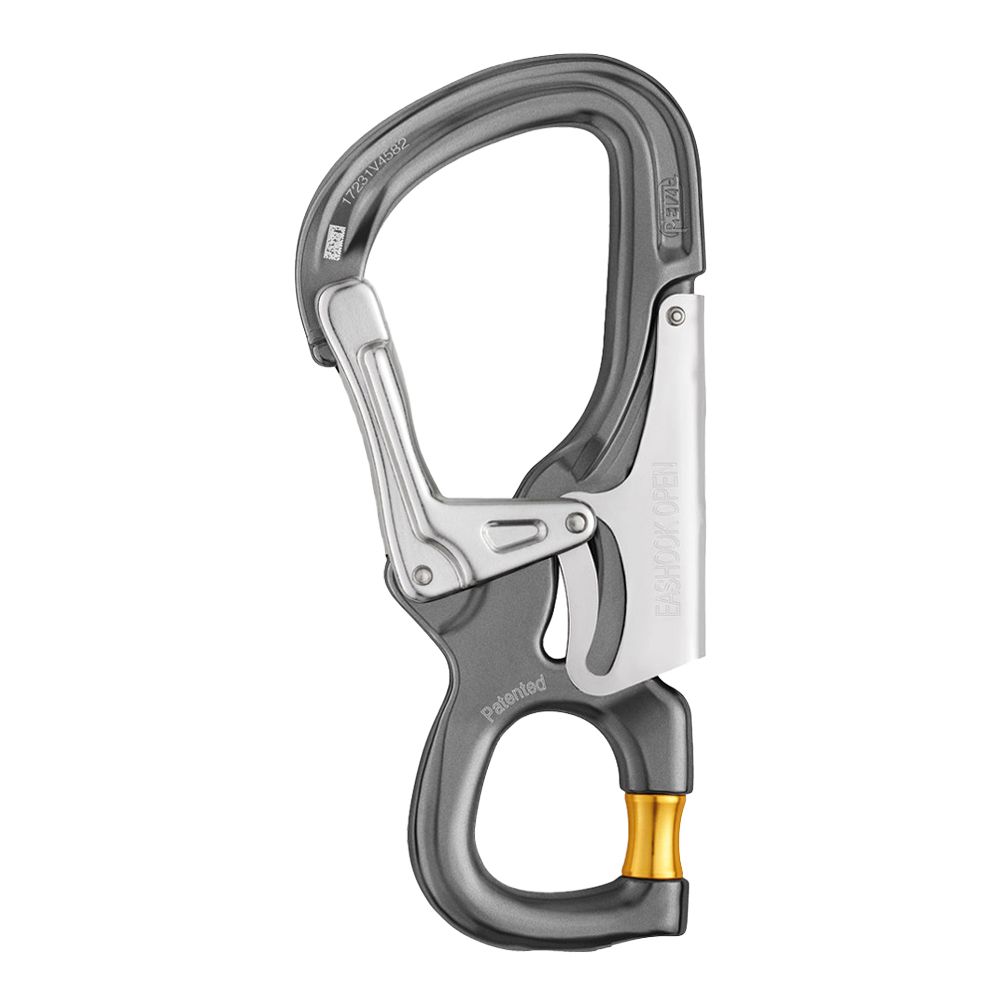 Petzl Eashook Open Carabiner with Gated Connection Point