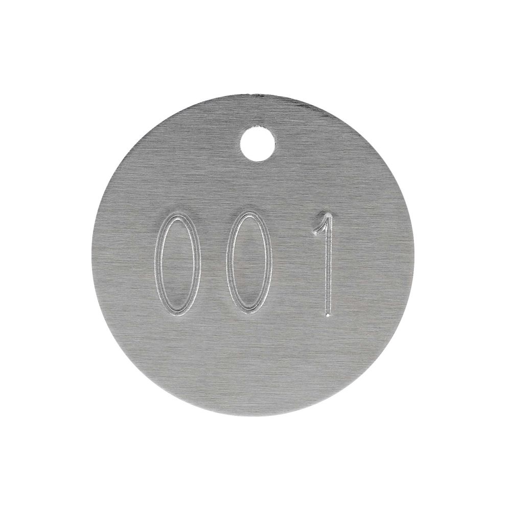 Aluminum Numbered Tree Inventory Tags (1-1000 Set) 1-1/4"