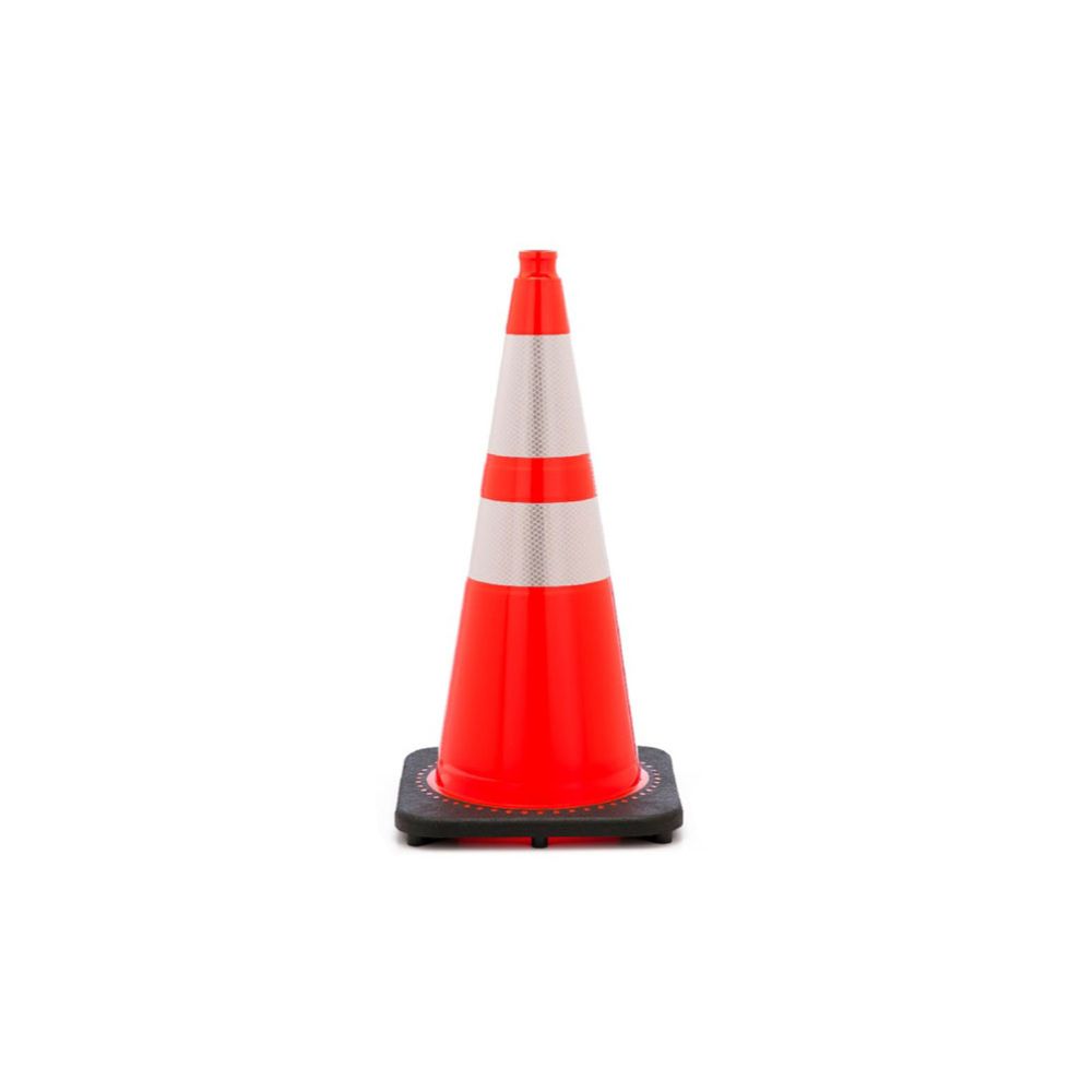 WoodlandPRO 28" PVC Reflective Safety Traffic Cone NCHRP (350 Certified) Orange