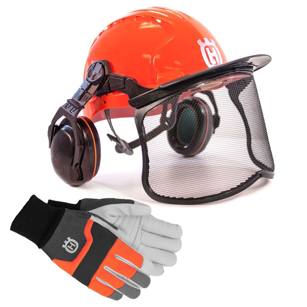 Husqvarna Functional Forest Helmet & Glove Combo