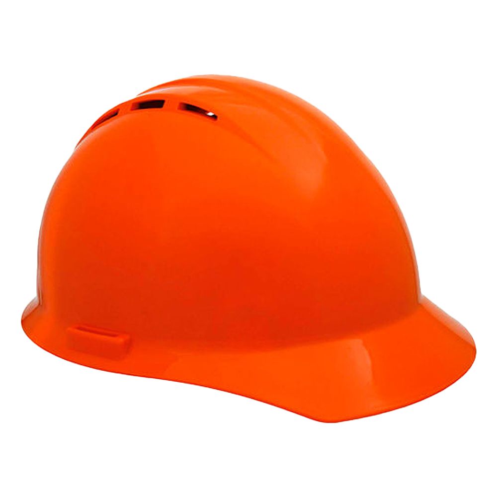 ERB Americana Vented Cap Hard Hat with 4-Point Mega Ratchet Suspension (Hi-Vis Orange)