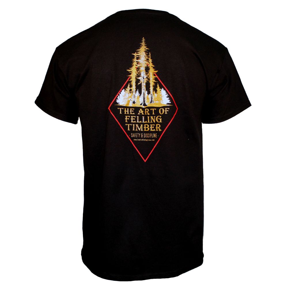 The Art of Felling Timber Gold Logo T-Shirt (X-Large) Black