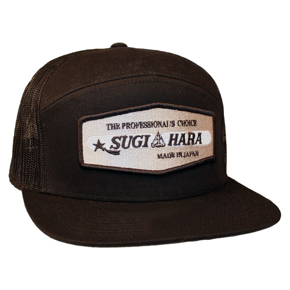 Sugihara 7 Panel Flat Bill Hat (Black)