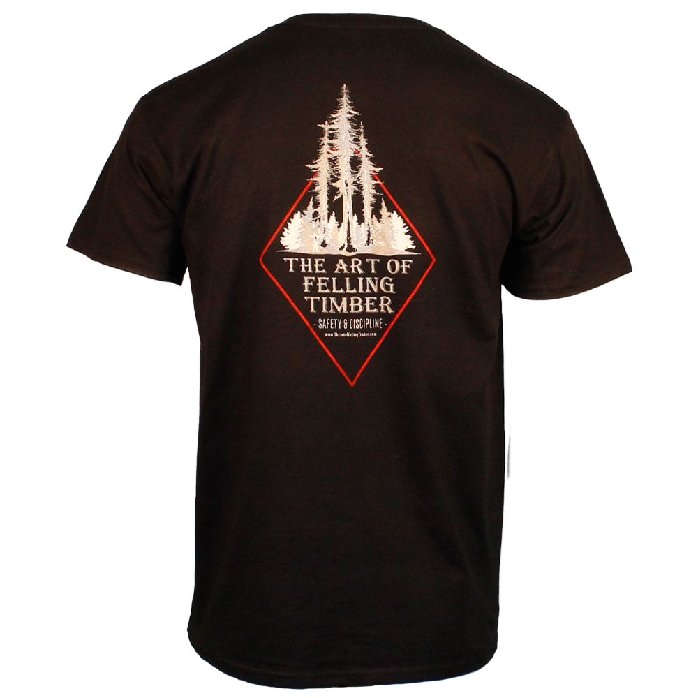 The Art of Felling Timber Silver Logo T-Shirt (Black)