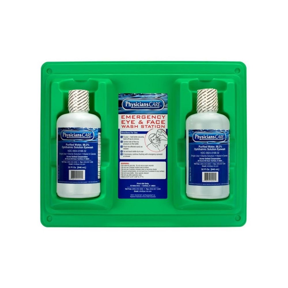 PhysiciansCARE Wall-Mountable Double Eyewash Station