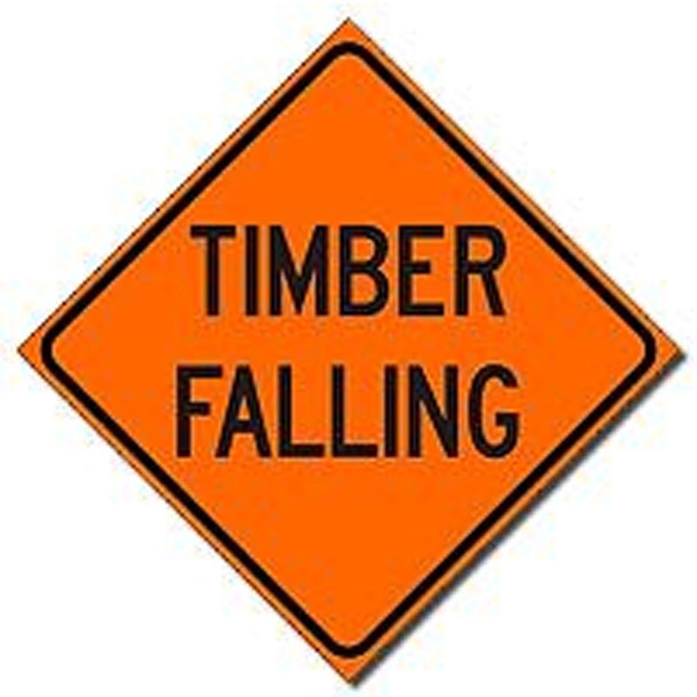 Dicke Safety 48" Roll-Up Safety Sign "Timber Falling"