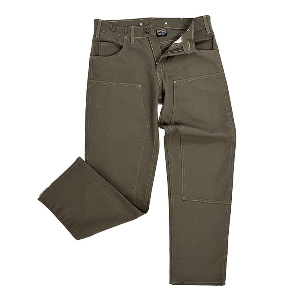 Prison Blues Double Knee Jeans, Rigid Olive