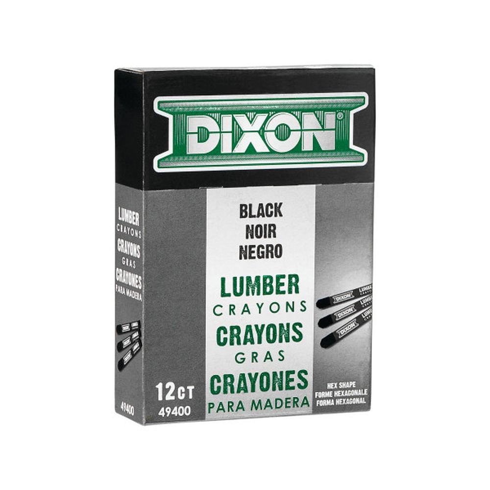 Dixon Lumber Marking Crayons (Black) Box of 12
