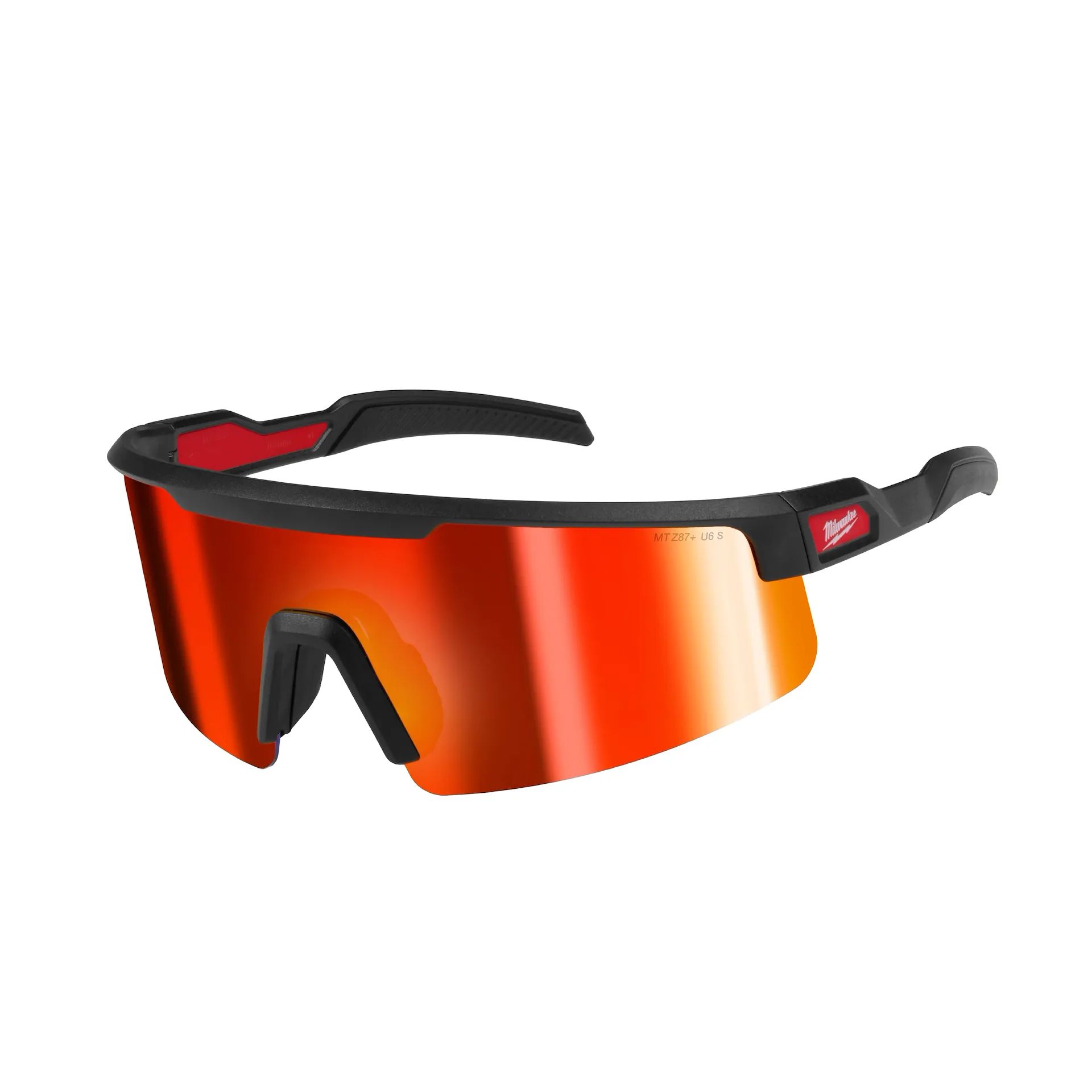 Milwaukee Wrap Around Safety Glasses Red Mirror