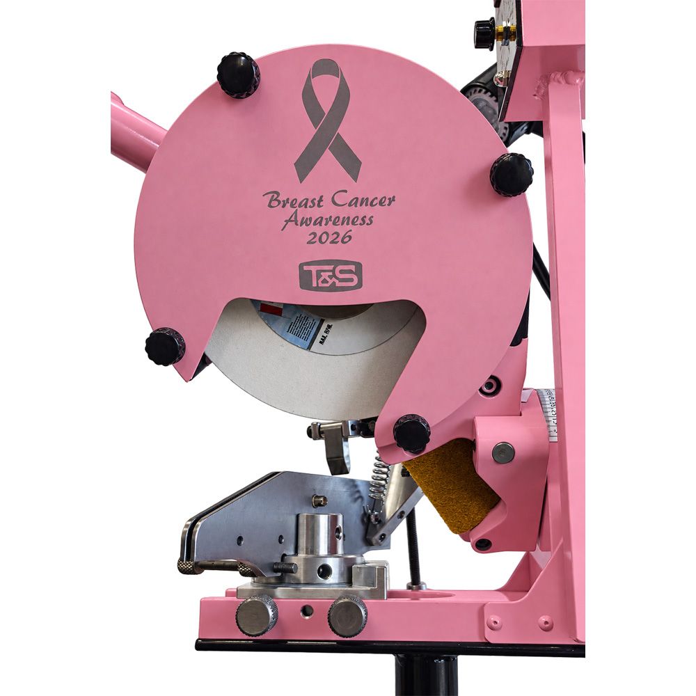 T&S CS118 3/8"404 Pitch Harvester Chain Grinder w/ Stand-Limited Edition Breast Cancer Awareness