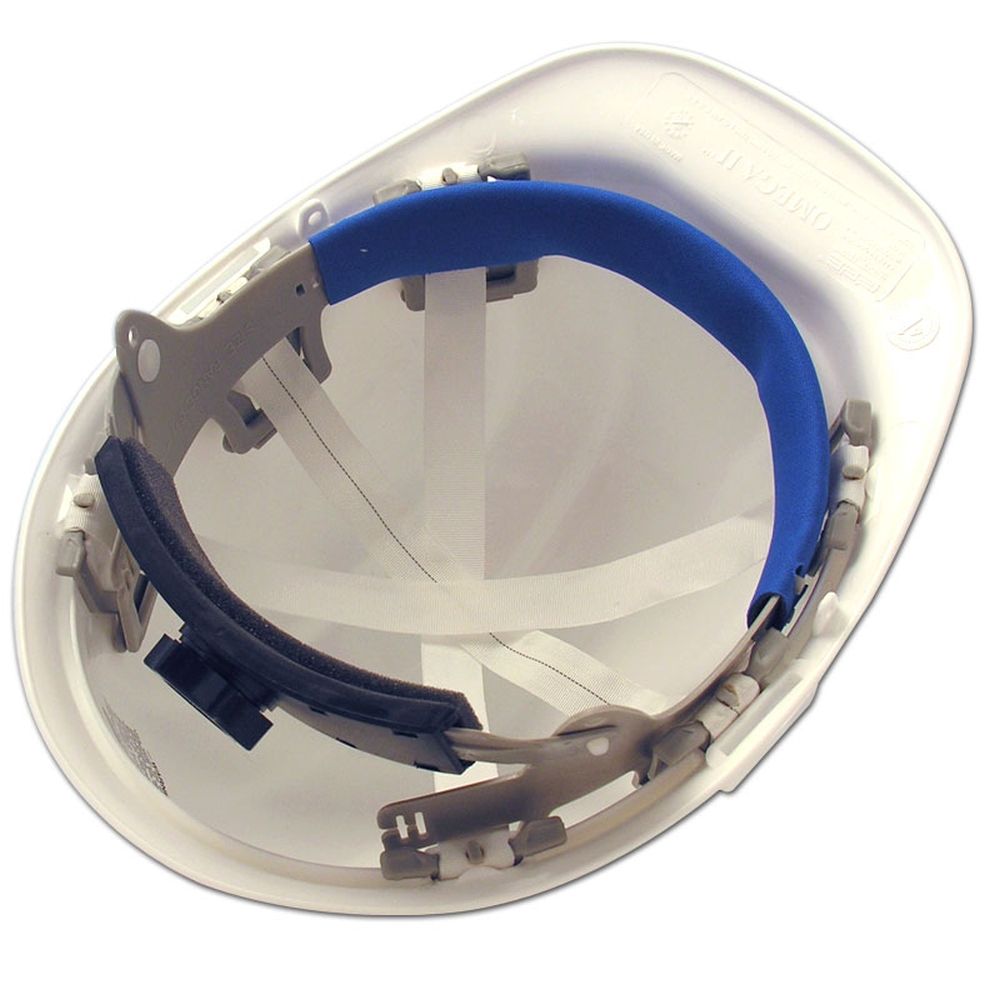 ERB Omega II Full Brim Hard Hat with Ratchet Suspension (White)