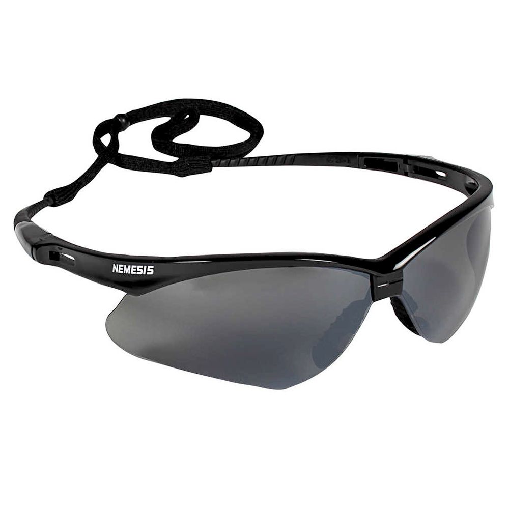 Nemesis Safety Glasses (Black Frame/Smoke Mirror Lens) 25688 (Dozen)