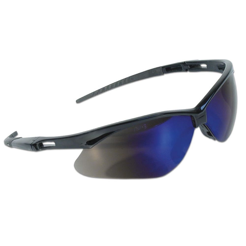 Nemesis Safety Glasses (Black Frame/Smoke Mirror Lens) 25688 (Each)