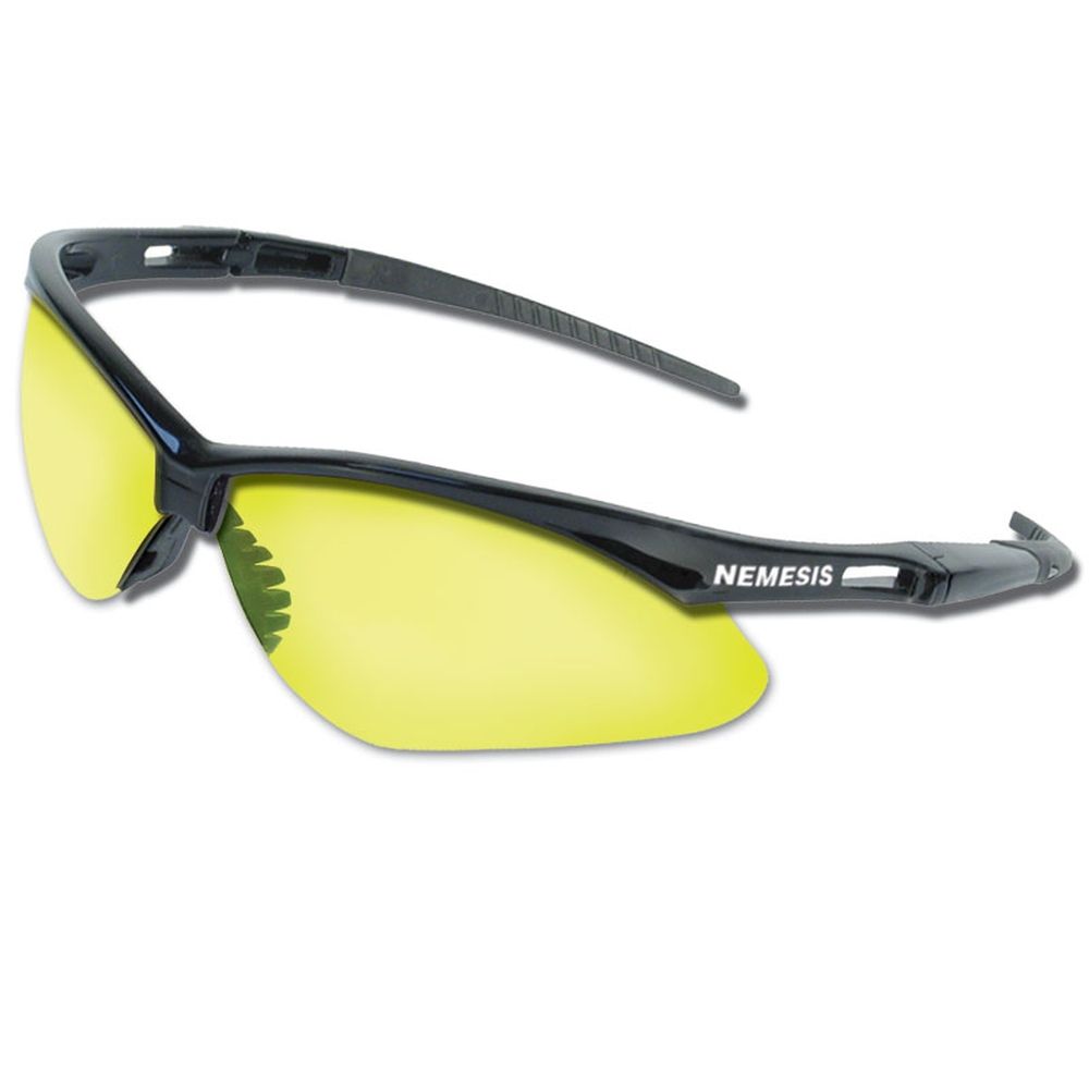 Nemesis Safety Glasses (Black Frame/Amber Hardcoat Lens) 25659 (Each)