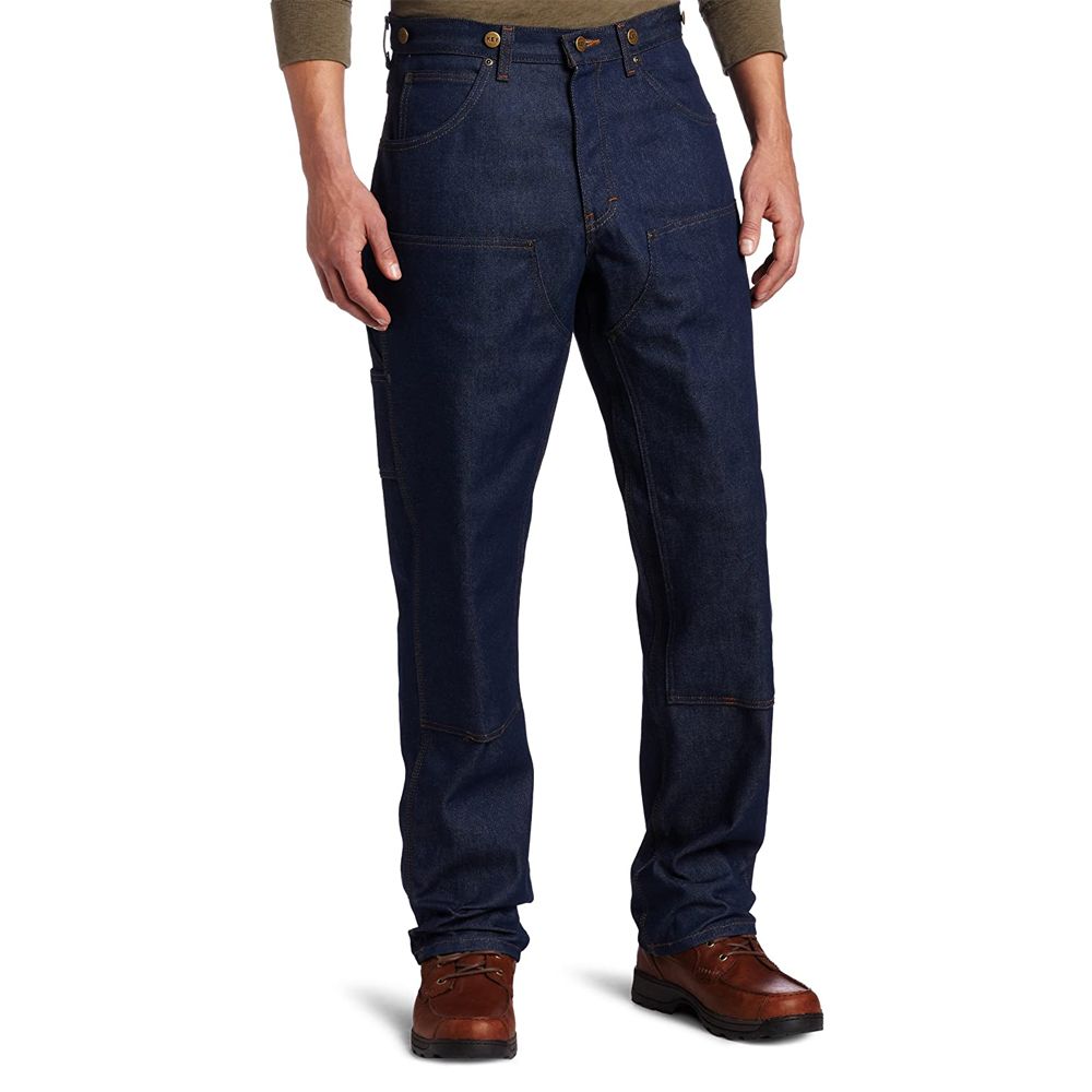 Key Denim Double Front Logger Dungaree Pants