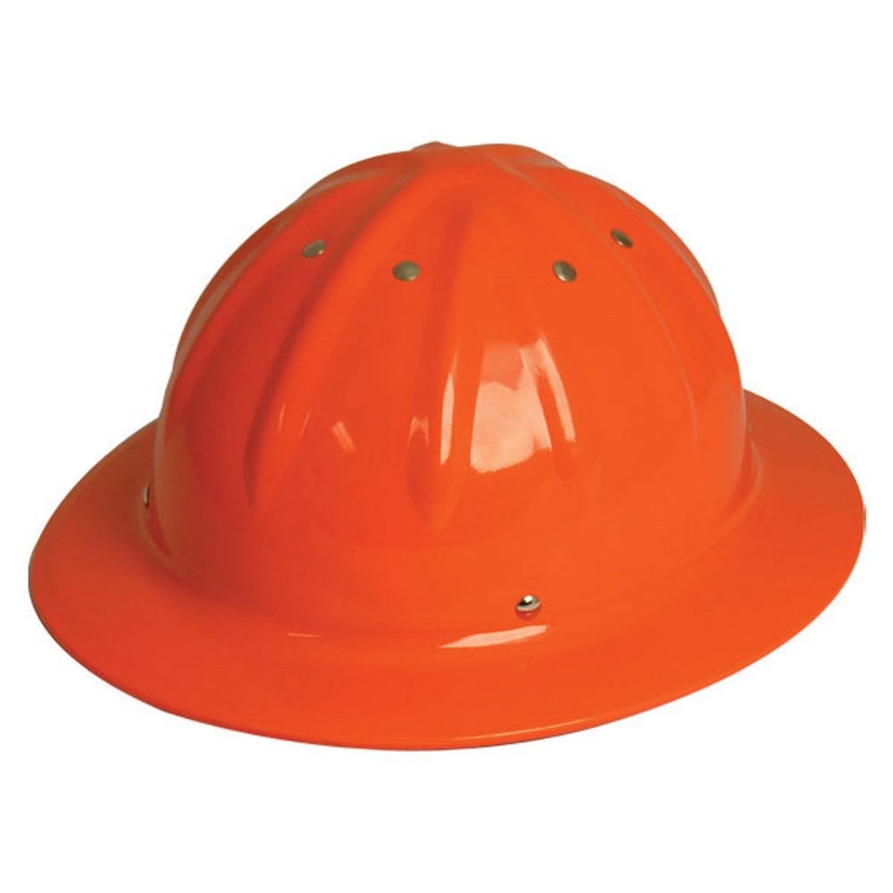 WoodlandPRO Full Brim Aluminum Hard Hat (Hi-Vis Orange)