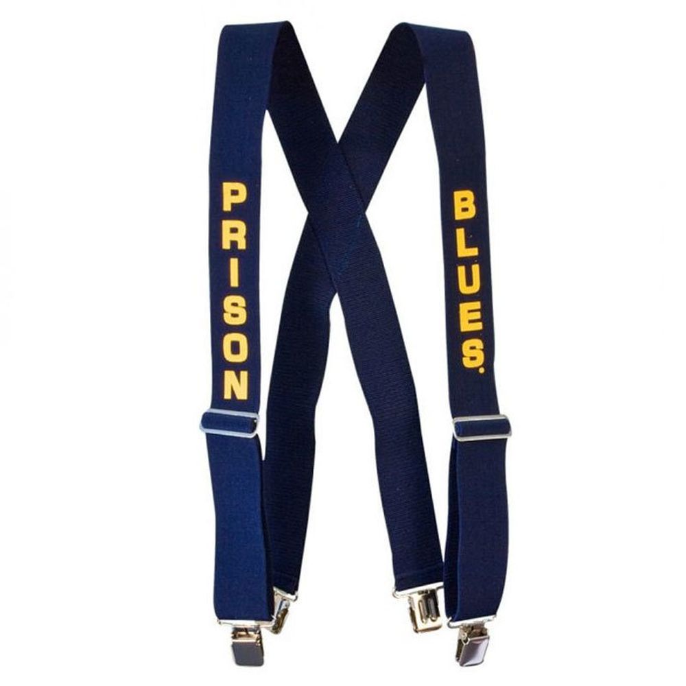 Prison Blues Gator Clip Suspenders (Large) X-Back