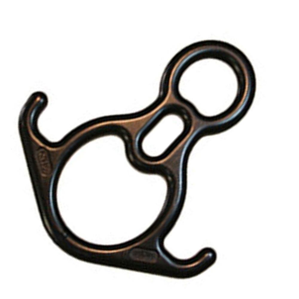 AMP Kura Figure 8 Descender with Ears (Aluminum) Black