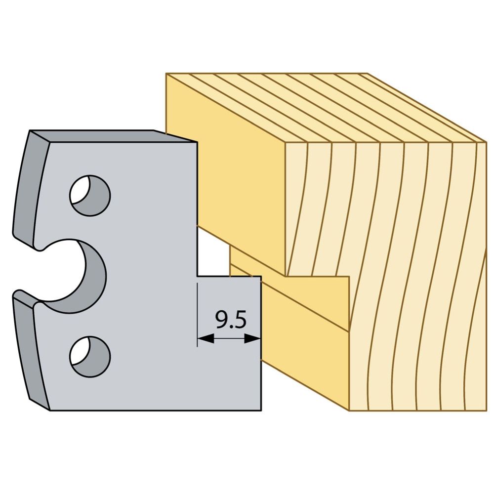 Logosol 40mm M2 HSS Profile Knives (4mm Pair)