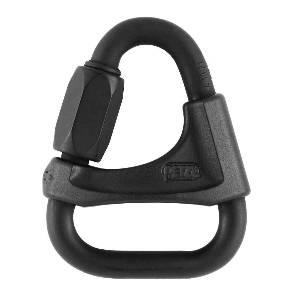 Petzl Delta (8mm) Triangle Steel Quick Link with Bar for Croll Positioning (Black) P11 8BN