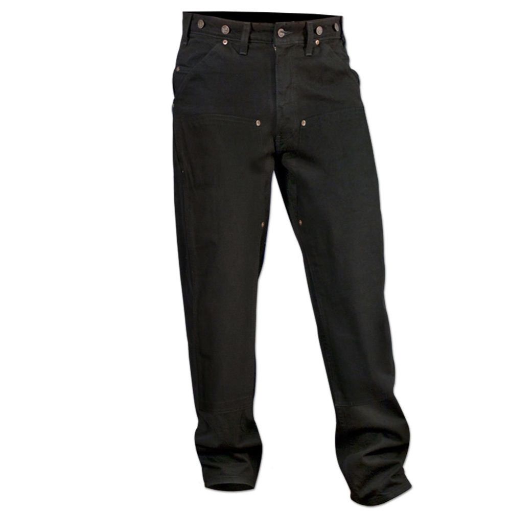 Wild Ass Double Front Black Denim Work Pants - P500WA