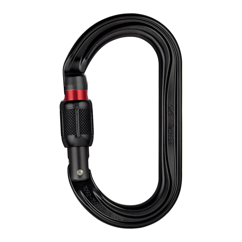 Petzl OK Screw-Lock Aluminum Carabiner (Black) M33 SLN