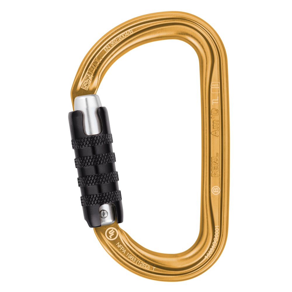 Petzl Am'D Triact-Lock Aluminum Carabiner (Gold) M34A TLY