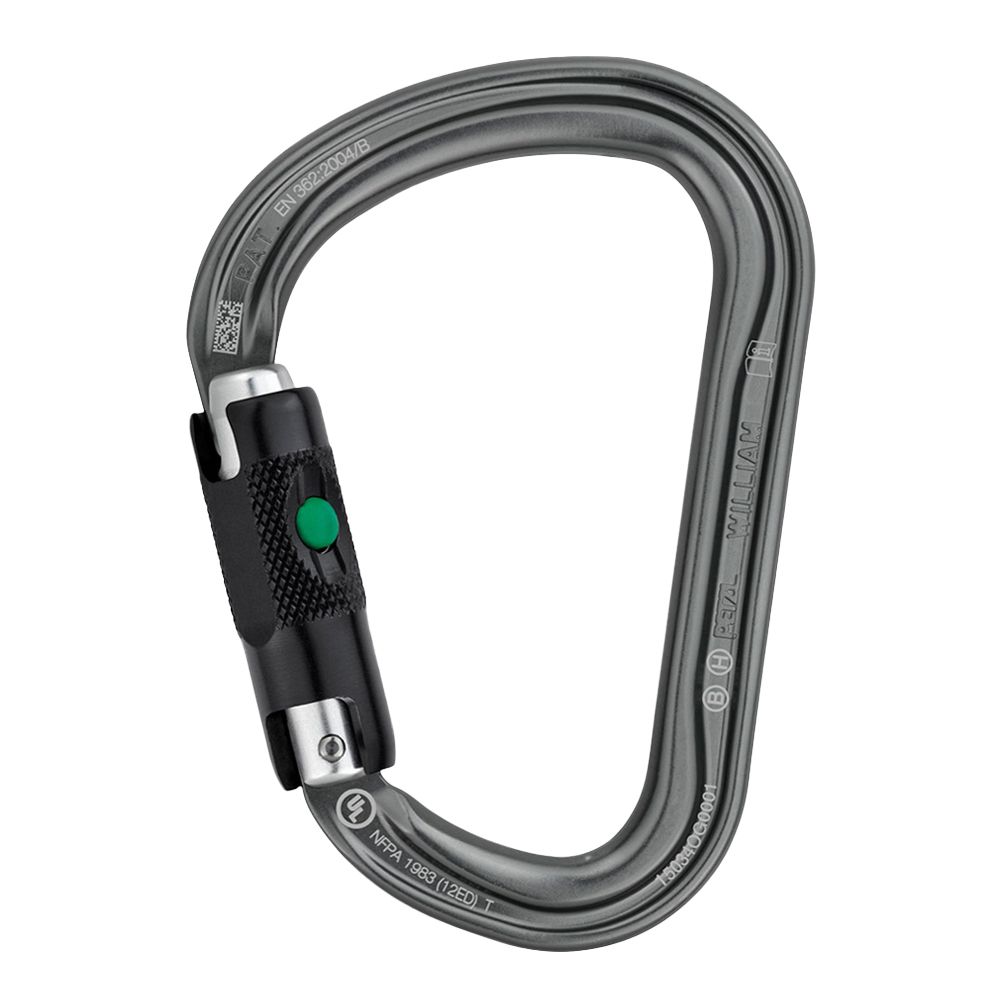 Petzl William Ball-Lock Aluminum HMS Carabiner M36A BL