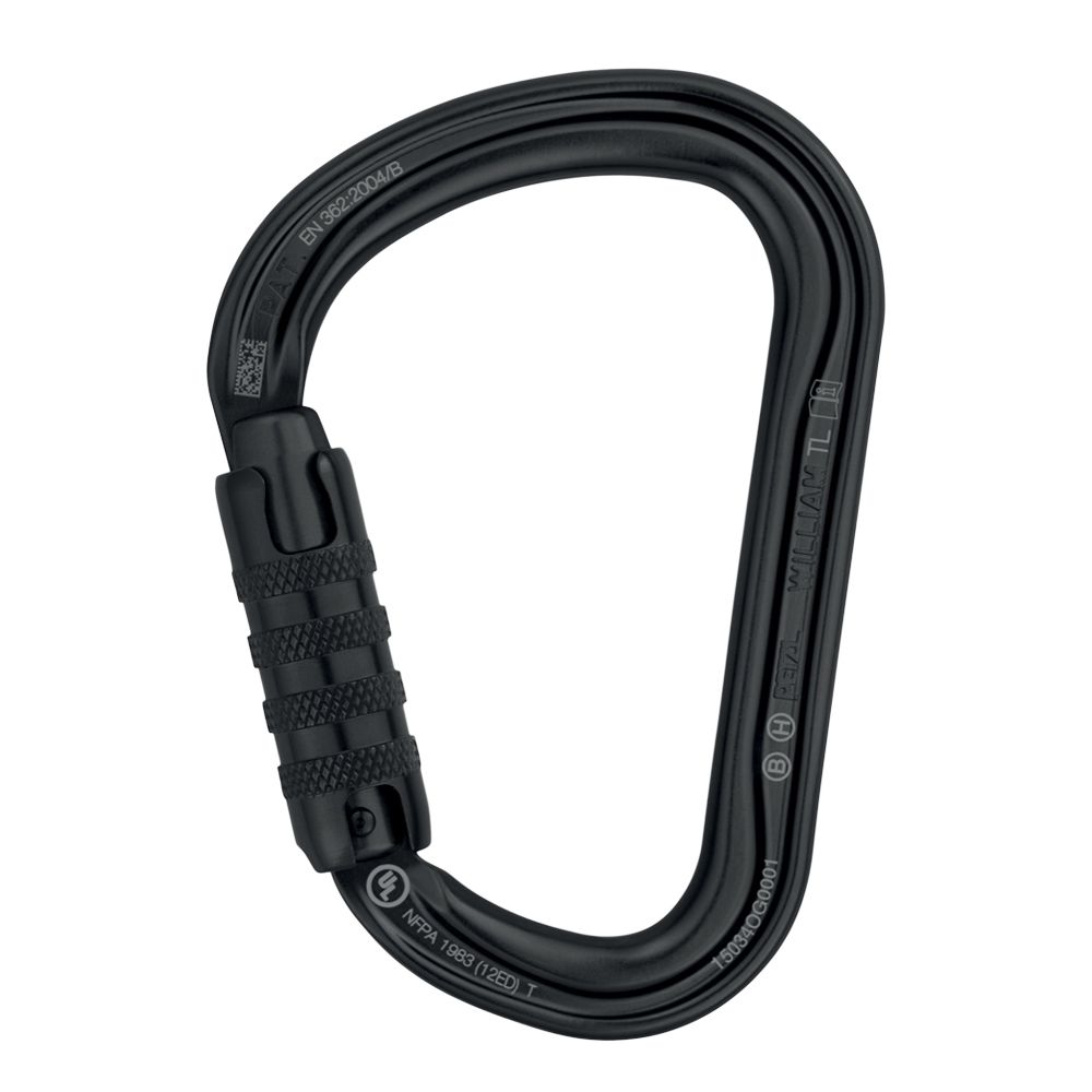 Petzl William Triact-Lock Aluminum Carabiner (Black) M36A TLN