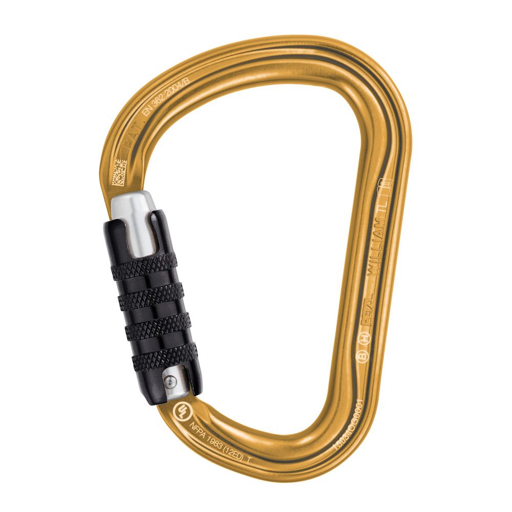 Petzl William Triact-Lock Aluminum Carabiner (Gold) M36A TLY