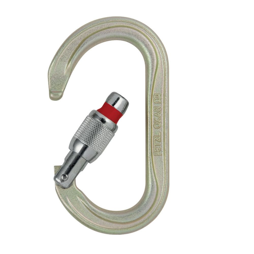Petzl Oxan Oval Screw-Lock Steel Carabiner (Gold) M72A SL
